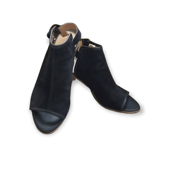 Franco Fortini Block Heel Leather upper shoe boots Color Black - Size 8,5M - Picture 1 of 5